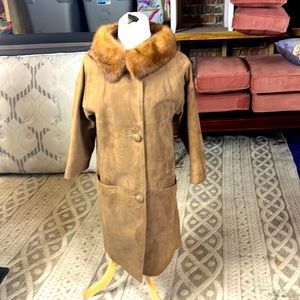 Vintage Brush Leather Jacket with adorable buttons.